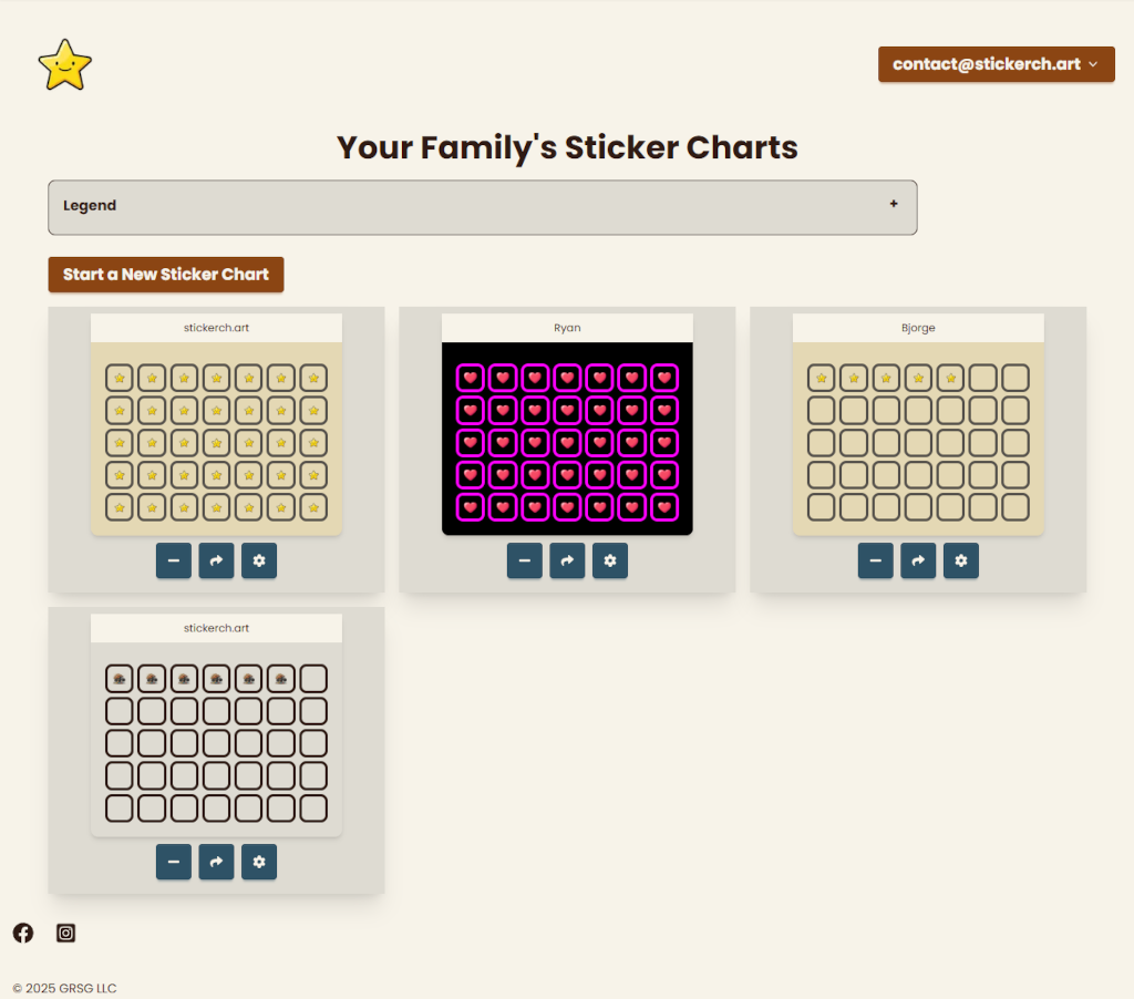 stickerch.art screenshot and logo